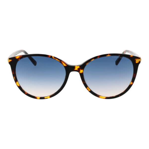 Tommy Hilfiger Sonnenbrille TH 2350/S 56086I4 – Frontansicht mit Azetat Rahmen und Blau Gläsern
