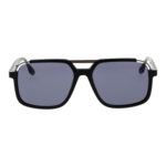 Trussardi Sonnenbrille TSM9037 58A01 – Frontansicht mit Azetat & Edelstahl Rahmen und Grau Gläsern