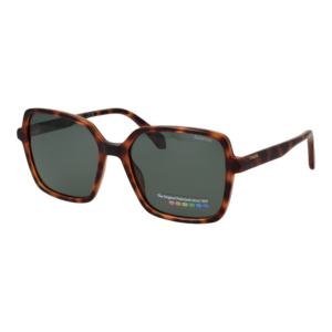 Polaroid Quadrat Sonnenbrille PLD 4217/S 56086UC in Havana – 45° Seitenansicht