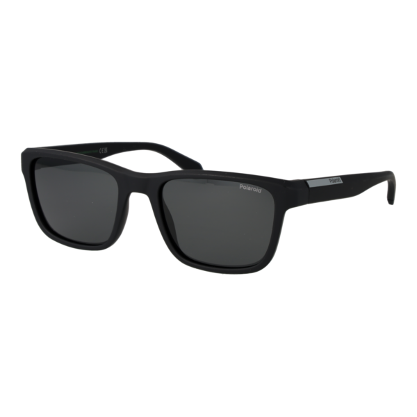 Polaroid Rechteck Sonnenbrille PLD 2174/S 54003M9 in Schwarz – 45° Seitenansicht
