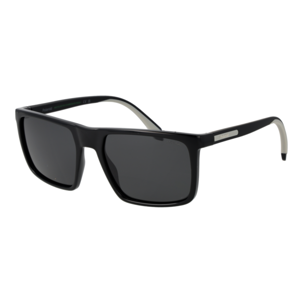 Polaroid Quadrat Sonnenbrille PLD 2176/S/X 56807M9 in Schwarz – 45° Seitenansicht