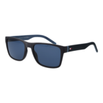 Tommy Hilfiger Rechteck Sonnenbrille TH 2375/S 56PJPKU in Schwarz – 45° Seitenansicht