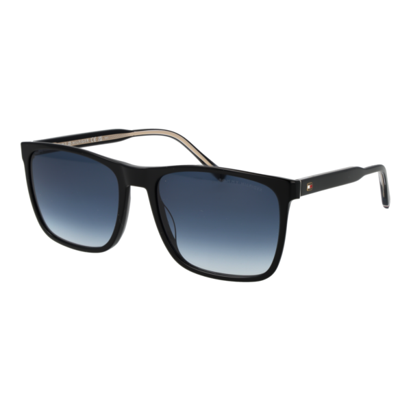 Tommy Hilfiger Rechteck Sonnenbrille TH 2390/S 5880708 in Schwarz – 45° Seitenansicht