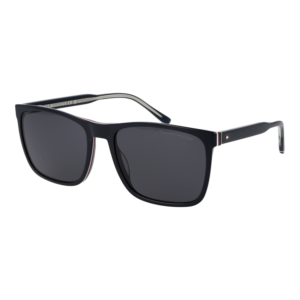 Tommy Hilfiger Rechteck Sonnenbrille TH 2390/S 58PJPIR in Blau – 45° Seitenansicht