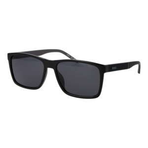 Hugo Rechteck Sonnenbrille HG 1418/G/S 58807IR in Schwarz – 45° Seitenansicht