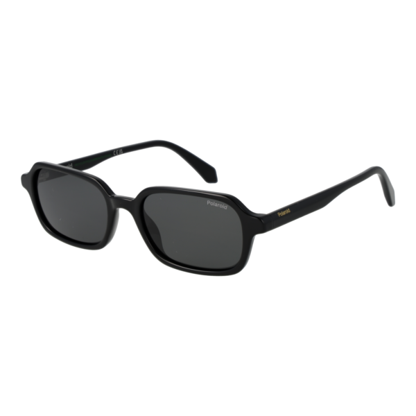 Polaroid Sonnenbrille PLD 4219/S 53807M9 – 45° Seitenansicht Polaroid Rechteck Sonnenbrille PLD 4219/S 53807M9 in Schwarz – 45° Seitenansicht