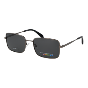 Polaroid Quadrat Sonnenbrille PLD 4213/G/S/X 57KJ1M9 in Grau – 45° Seitenansicht