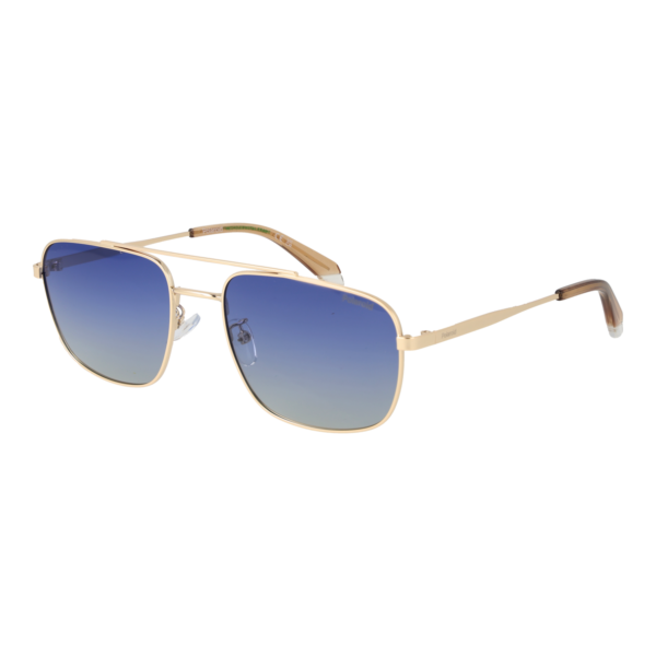 Polaroid Pilotenbrille Sonnenbrille PLD 4214/G/S/X 59LKSZ7 in Gold – 45° Seitenansicht