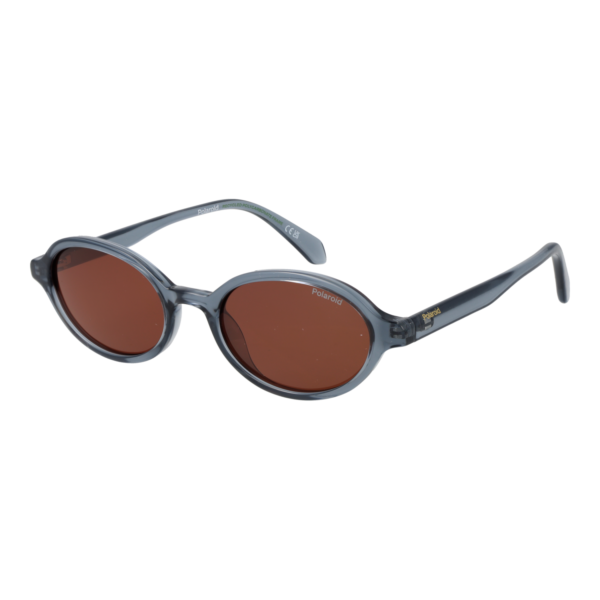 Polaroid Oval Sonnenbrille PLD 4220/S 51KB7SP in Grau – 45° Seitenansicht