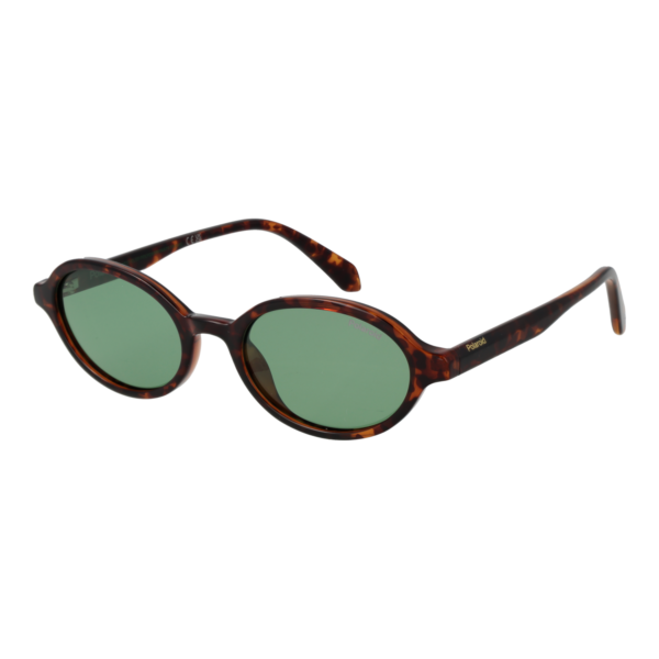 Polaroid Oval Sonnenbrille PLD 4220/S 51WR9UC in Havana – 45° Seitenansicht