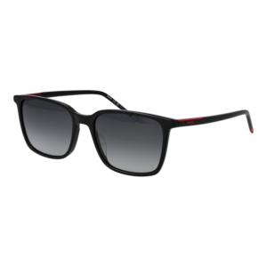 Hugo Rechteck Sonnenbrille HG 1423/G/S 568079O in Schwarz – 45° Seitenansicht