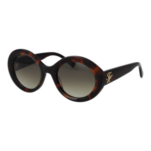 Tommy Hilfiger Rund Sonnenbrille TH 2403/S 5205LBC in Havana – 45° Seitenansicht