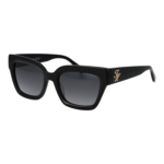 Tommy Hilfiger Rechteck Sonnenbrille TH 2402/S 538079O in Schwarz – 45° Seitenansicht