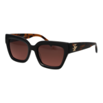 Tommy Hilfiger Rechteck Sonnenbrille TH 2402/S 53807M2 in Schwarz – 45° Seitenansicht