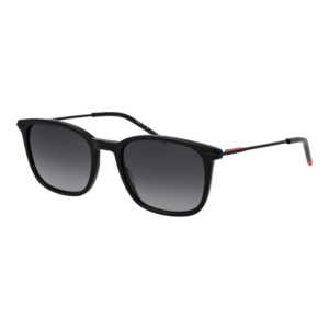 Hugo Rechteck Sonnenbrille HG 1428/S 538079O in Schwarz – 45° Seitenansicht