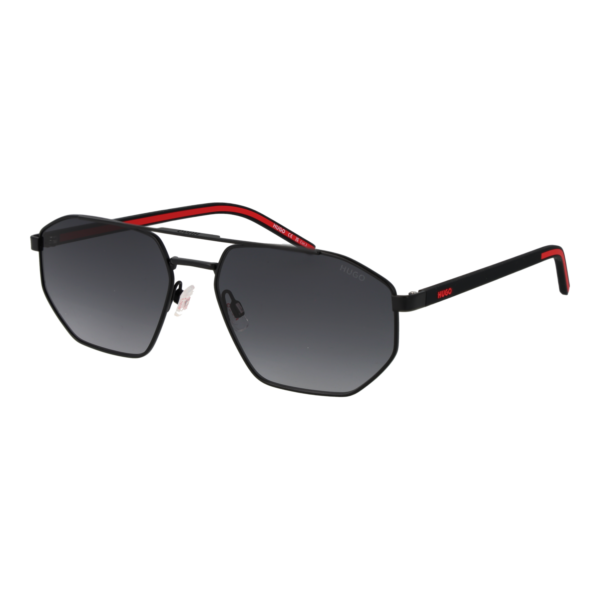 Hugo Pilotenbrille Sonnenbrille HG 1433/S 590039O in Schwarz – 45° Seitenansicht