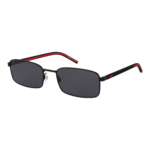 Hugo Rechteck Sonnenbrille HG 1434/S 57003IR in Schwarz – 45° Seitenansicht