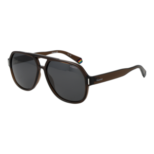 Polaroid Pilotenbrille Sonnenbrille PLD 6193/S 5709QM9 in Braun – 45° Seitenansicht