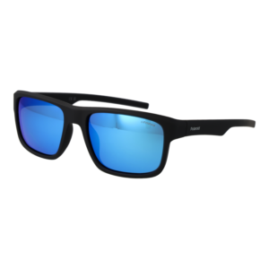 Polaroid Rechteck Sonnenbrille PLD 3018/S 55DL5JY in Schwarz – 45° Seitenansicht
