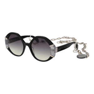 Guess Rund Sonnenbrille GU7874 5401B in Schwarz – 45° Seitenansicht