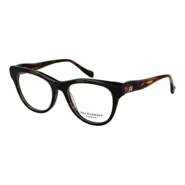 Ana Hickmann Brille AH6579 51E01 – 45° Seitenansicht Ana Hickmann )} Brille AH6579 51E01 in Grün