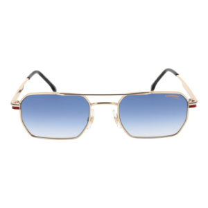Carrera Sonnenbrille CARRERA 389/S 54Y1108 – Frontansicht mit Metall & Edelstahl Rahmen und Blau Gläsern