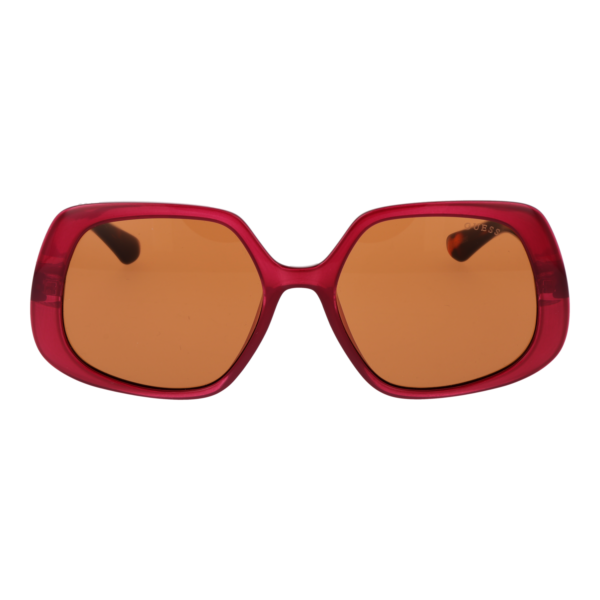 Guess Sonnenbrille GU7862 5674E – Frontansicht mit Kunststoff Rahmen und Orange Gläsern
