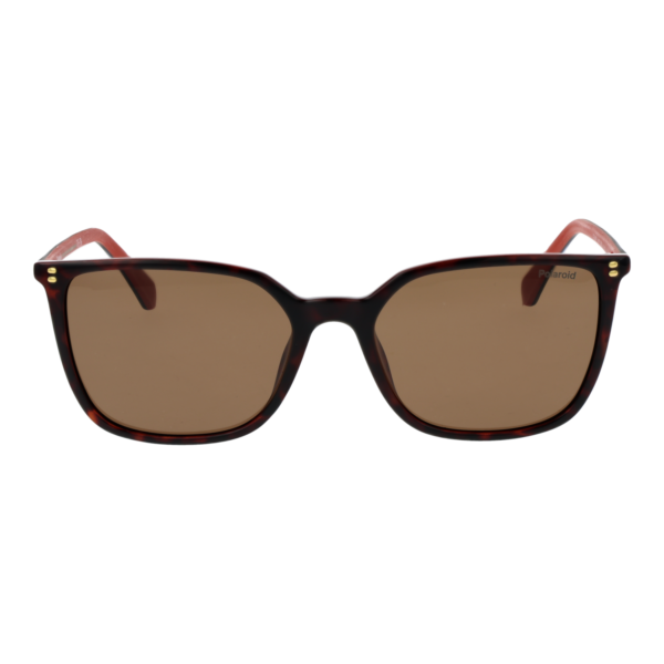 Polaroid Sonnenbrille PLD 4209/S/X 56086SP – Frontansicht mit Polyamid & Eco Gummi Rahmen und Braun Gläsern