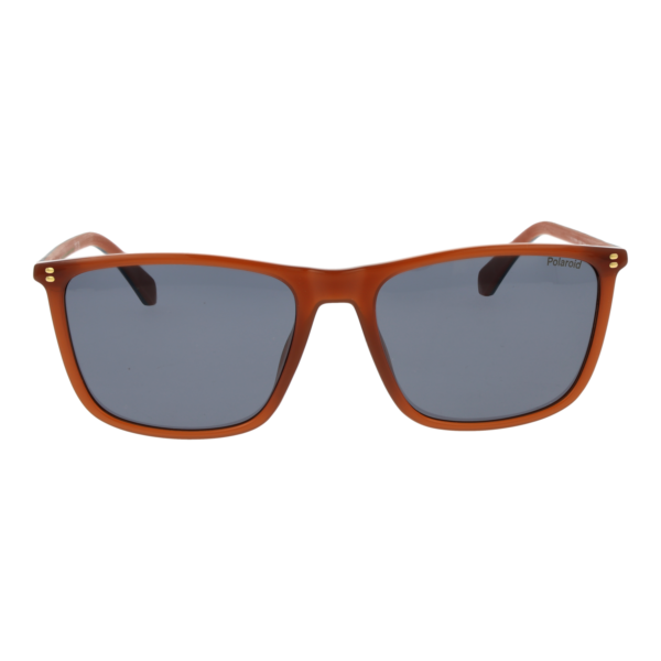 Polaroid Sonnenbrille PLD 4210/S/X 59L7QM9 – Frontansicht mit Polyamid & Eco Gummi Rahmen und Grau Gläsern