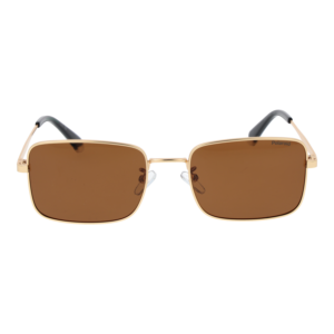 Polaroid Sonnenbrille PLD 4213/G/S/X 57AOZSP – Frontansicht mit Metall & Eco Edelstahl Rahmen und Braun Gläsern