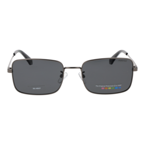 Polaroid Sonnenbrille PLD 4213/G/S/X 57KJ1M9 – Frontansicht mit Metall & Eco Edelstahl Rahmen und Grau Gläsern