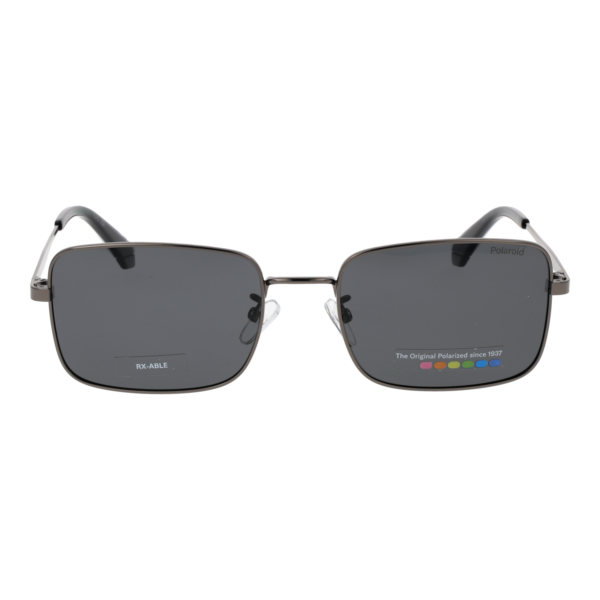 Polaroid Sonnenbrille PLD 4213/G/S/X 57KJ1M9 – Frontansicht mit Metall & Eco Edelstahl Rahmen und Grau Gläsern