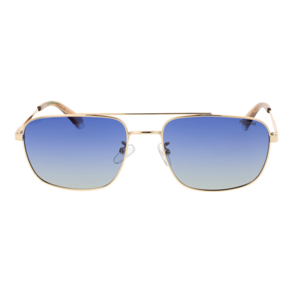 Polaroid Sonnenbrille PLD 4214/G/S/X 59LKSZ7 – Frontansicht mit Metall & Eco Edelstahl Rahmen und Blau Gläsern