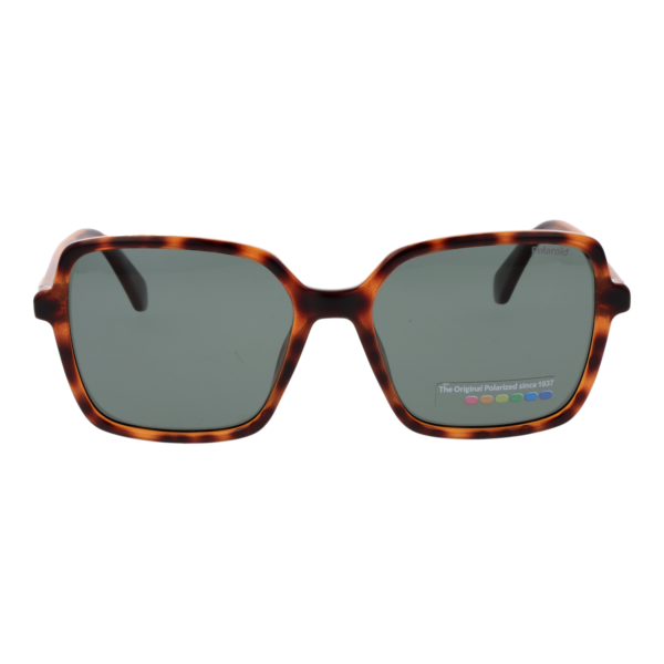 Polaroid Sonnenbrille PLD 4217/S 56086UC – Frontansicht mit Eco Polycarbonat Rahmen und Grün Gläsern