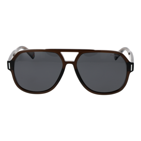 Polaroid Sonnenbrille PLD 6193/S 5709QM9 – Frontansicht mit Polycarbonat Rahmen und Grau Gläsern