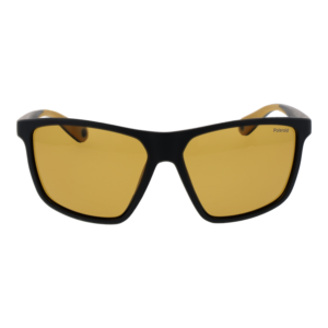 Polaroid Sonnenbrille PLD 7040/S 59PGCMU – Frontansicht mit Kunststoff Rahmen und Gelb Gläsern