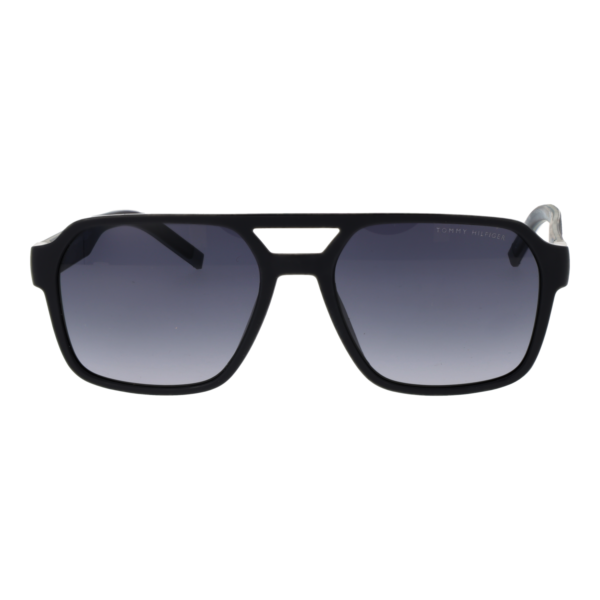 Tommy Hilfiger Sonnenbrille TH 2376/S 57XW09O – Frontansicht mit Polyamid & Eco Gummi Rahmen und Lila Gläsern