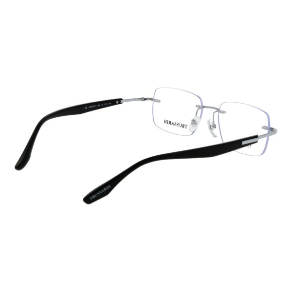 Frontansicht der Trussardi Brille TSM1051T 5403A – Rahmen Edelstahl