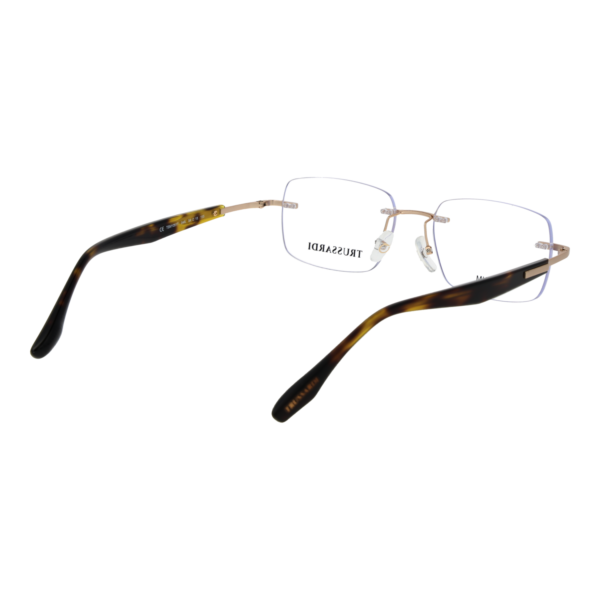 Frontansicht der Trussardi Brille TSM1051T 5404A – Rahmen Edelstahl