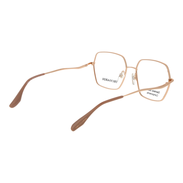 Frontansicht der Trussardi Brille TSW1038 5604A – Rahmen Edelstahl