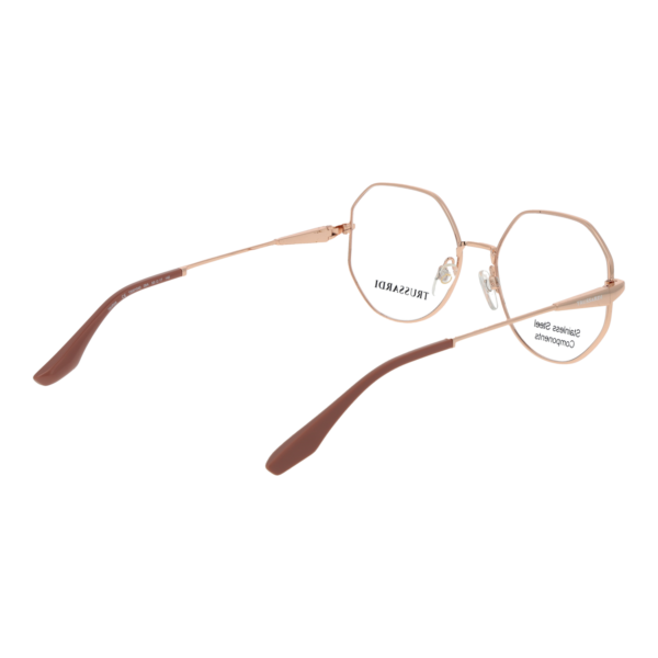 Frontansicht der Trussardi Brille TSW1042 5305A – Rahmen Edelstahl