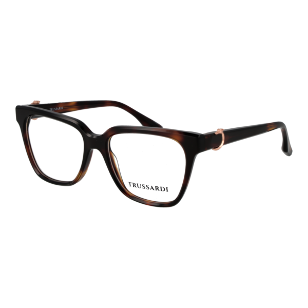 Trussardi Brille TSW6029 52G21 – 45° Seitenansicht Trussardi )} Brille TSW6029 52G21 in Braun