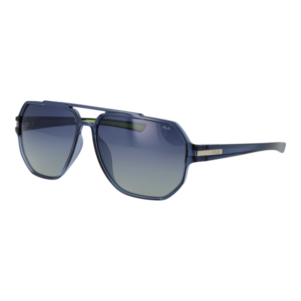 Fila Pilotenbrille Sonnenbrille SFI301 606G5P in Blau – 45° Seitenansicht