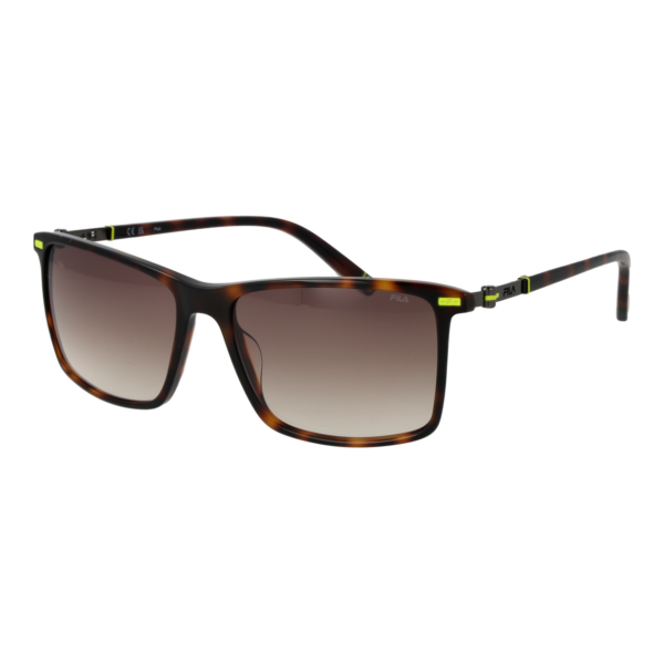 Fila Rechteck Sonnenbrille SFI447 570C10 in Havana – 45° Seitenansicht