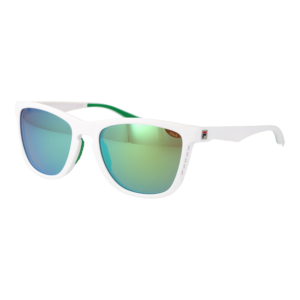Fila Rechteck Sonnenbrille SFI895 55847V in Weiß – 45° Seitenansicht