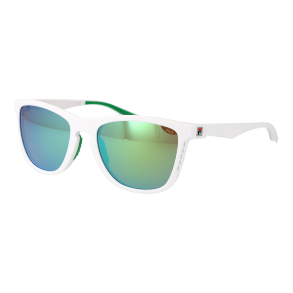 Fila Rechteck Sonnenbrille SFI895 55847V in Weiß – 45° Seitenansicht