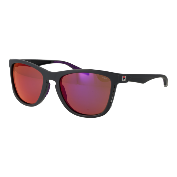 Fila Rechteck Sonnenbrille SFI895 55AAUK in Grau – 45° Seitenansicht