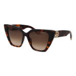Furla Katzenaugen Sonnenbrille SFU879S 540752 in Havana – 45° Seitenansicht