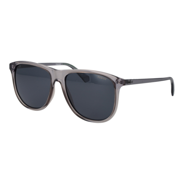 Polaroid Rechteck Sonnenbrille PLD 4178/S 58KB7C3 in Grau – 45° Seitenansicht