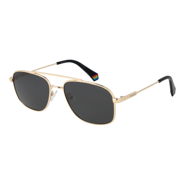 Polaroid Sonnenbrille PLD 6235/S/X 562F7M9 – 45° Seitenansicht Polaroid Pilotenbrille Sonnenbrille PLD 6235/S/X 562F7M9 in Gold – 45° Seitenansicht